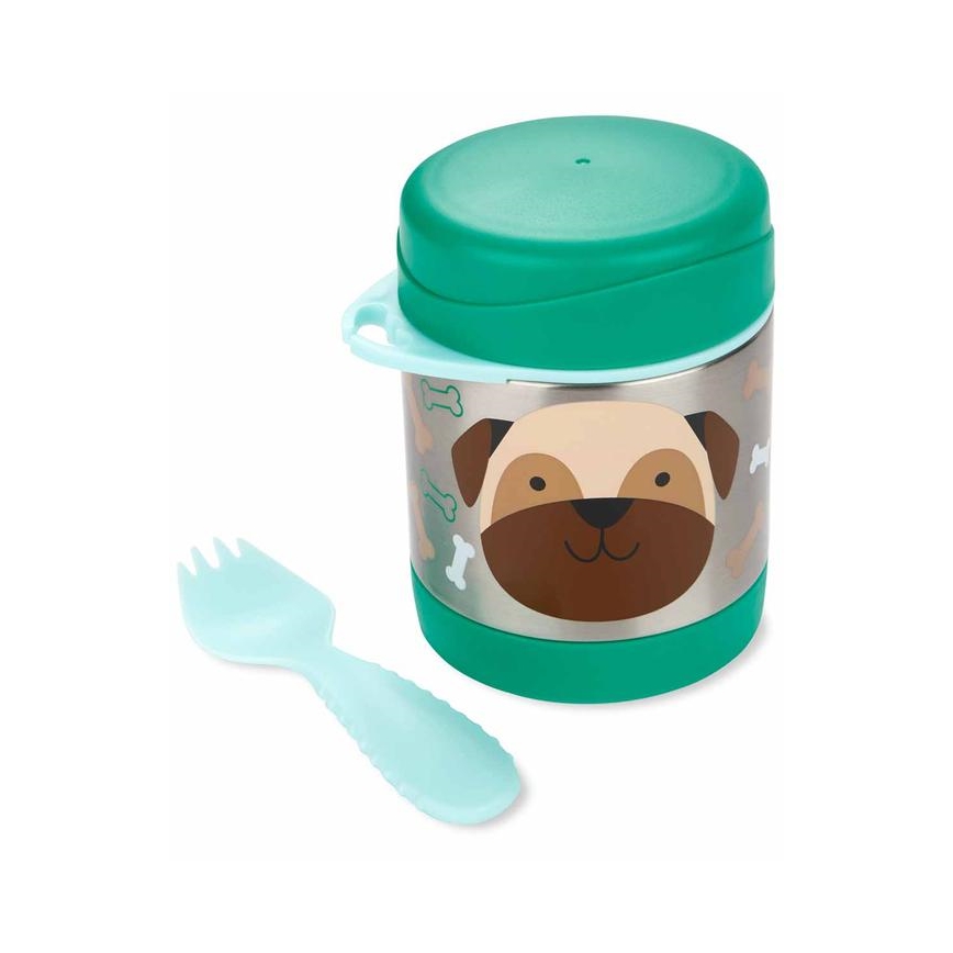 Skip Hop - Δοχείο-Θερμός τροφής  με κουτάλι/πιρούνι ZOO 325 ml γουρουνάκι
