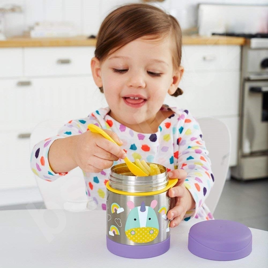 Skip Hop - Δοχείο-Θερμός τροφής με κουτάλι/πιρούνι ZOO 325 ml μονόκερος