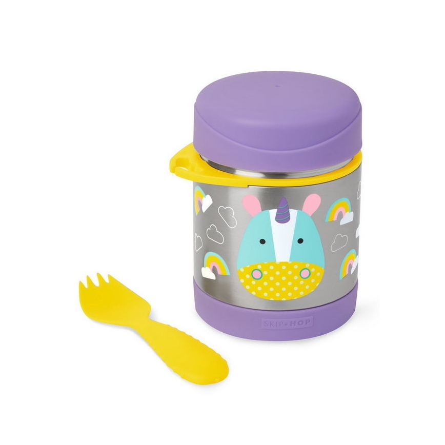 Skip Hop - Δοχείο-Θερμός τροφής με κουτάλι/πιρούνι ZOO 325 ml μονόκερος