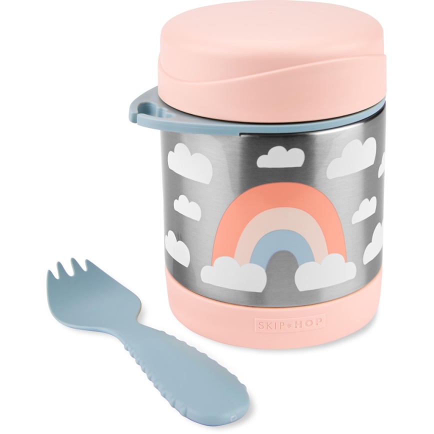 Skip Hop - Θερμός φαγητού με κουτάλι/πιρούνι SPARK STYLE 325 ml ουράνιο τόξο