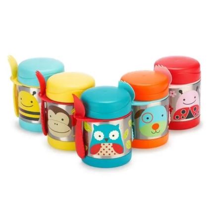 Skip Hop - Θερμός για φαγητό ZOO 325 ml με κουτάλι/πιρούνι, σχέδιο κουκουβάγιας