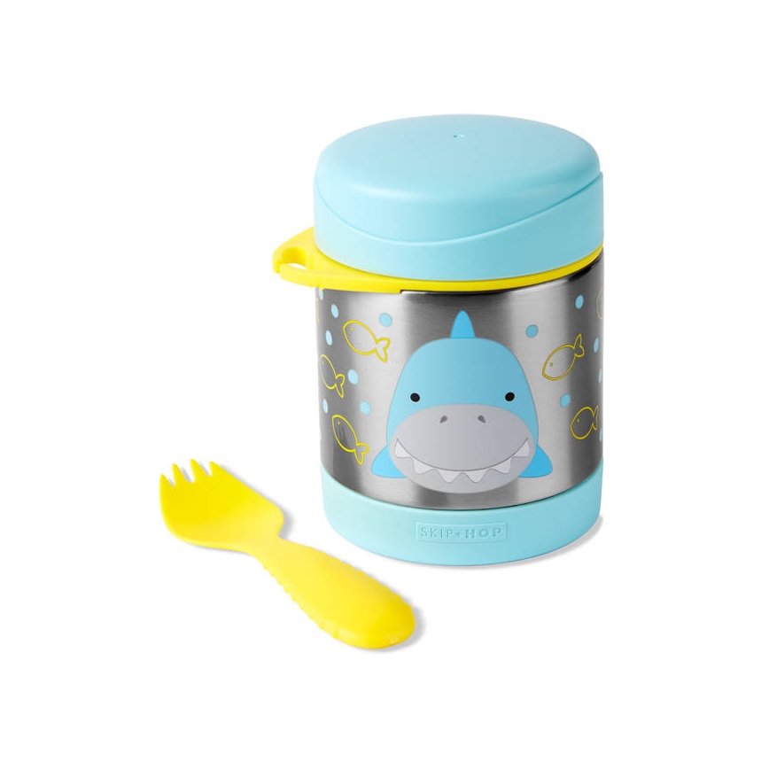 Skip Hop - Θερμός για φαγητό με κουτάλι/πιρούνι ZOO 325 ml καρχαρίας