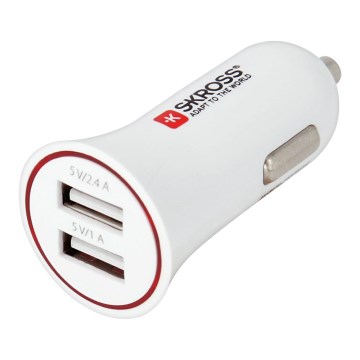SKROSS - Φορτιστής αυτοκινήτου 2xUSB/3400mA/12-24V/5V