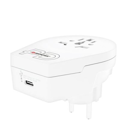 Ταξιδιωτικός προσαρμογέας Europe USB C20PD για ξένους στην Τσεχία, USB-C 20W τύπου E/F