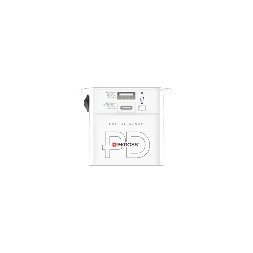 Ταξιδιωτικός φορτιστής MUV USB AC65PD με θύρες USB-A και USB-C, 65W