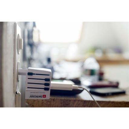 Ταξιδιωτικός αντάπτορας MUV USB AC με θύρες USB-A και USB-C, 15W