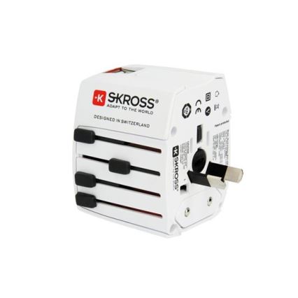 Ταξιδιωτικός αντάπτορας MUV USB AC με θύρες USB-A και USB-C, 15W