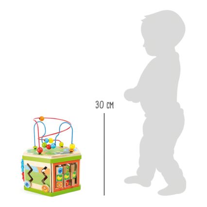Small Foot - Ξύλινος κύβος δραστηριοτήτων safari