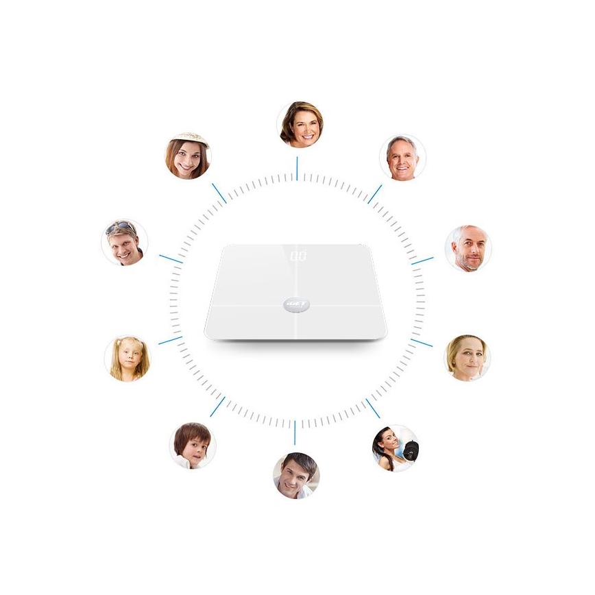 Smart ζυγαριά 3xAAA Bluetooth