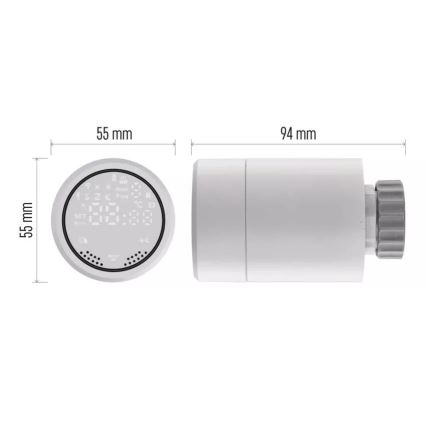 Smart θερμοστατική κεφαλή με οθόνη LCD GoSmart M30x1,5 2xAA/1,5V Tuya