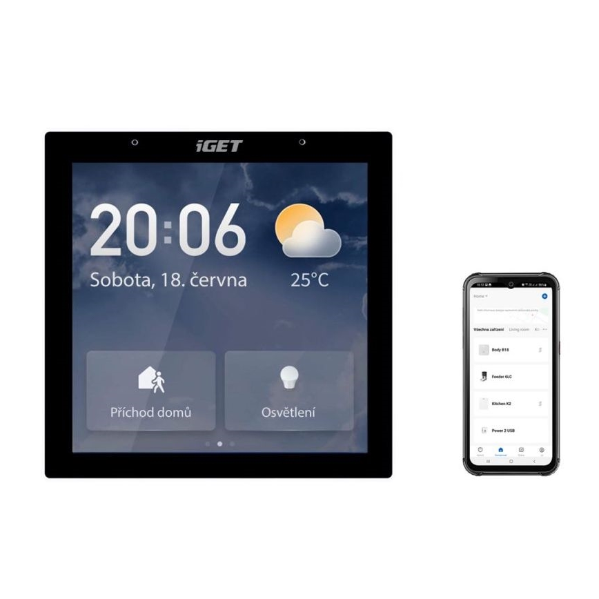 Smart συσκευή gateway με οθόνη αφής GW6 Wi-Fi Zigbee Bluetooth
