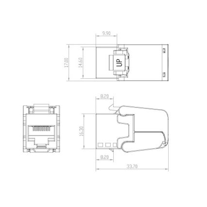 Solarix -  Βύσμα keystone CAT5E UTP