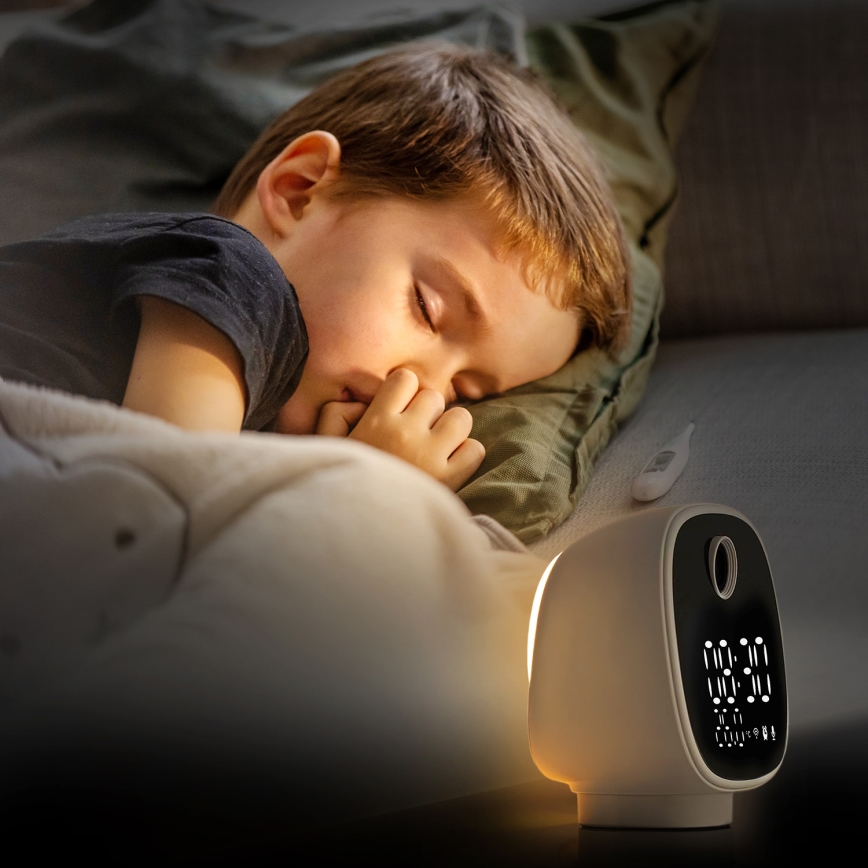 Έξυπνη κάμερα with alarm clock, thermometer και Φωτιστικό LED 1296p 3Mpx 5V Wi-Fi Tuya IP65