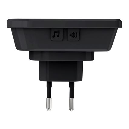 Ασύρματο κουδούνι πόρτας 230V/1xCR2032 IP56 μαύρο