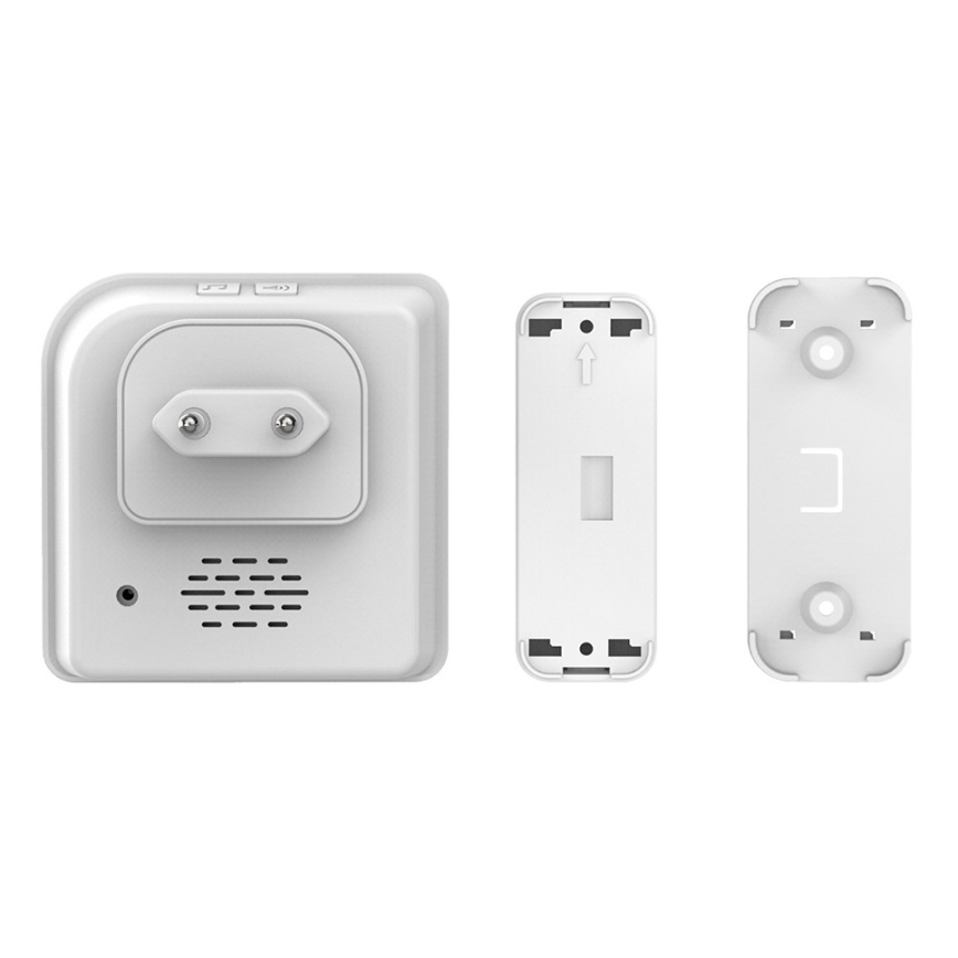 Ασύρματο κουδούνι πόρτας 230V + 2x κουμπί 2xCR2032 IP56 λευκό