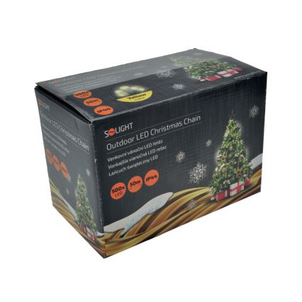 LED Εξωτερική  γιρλάντα 500 LED/8 λειτουργίες IP44 55m θερμό λευκό