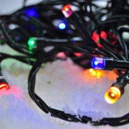 Εξωτερική LED γιρλάντα 100xLED/8 λειτουργίες 13m IP44 πολύχρωμη
