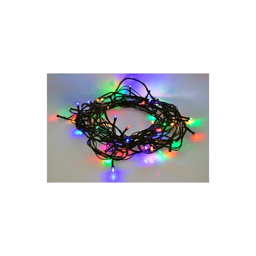 Εξωτερική LED γιρλάντα 100xLED/8 λειτουργίες 13m IP44 πολύχρωμη