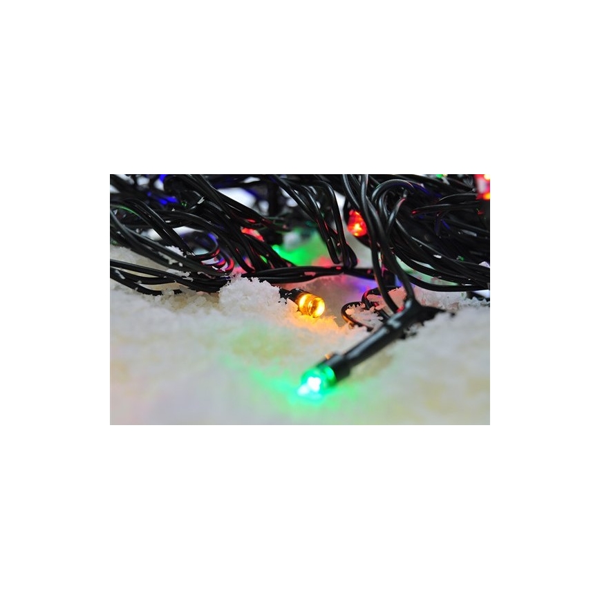 Εξωτερική LED γιρλάντα 100xLED/8 λειτουργίες 13m IP44 πολύχρωμη