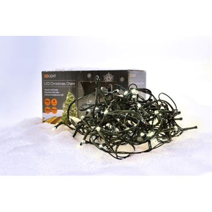 LED γιρλάντα εξωτερικού χώρου 100xLED/8 λειτουργίες IP44 13m θερμό λευκό