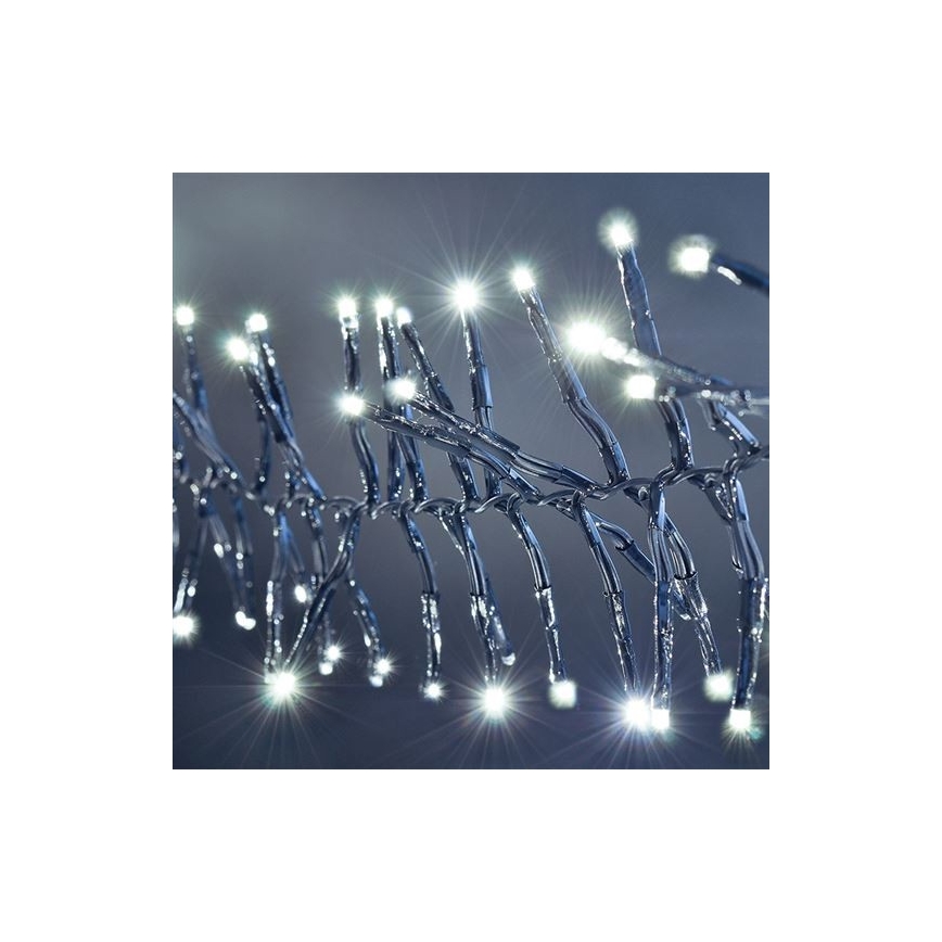 LED Εξωτερική γιρλάντα 576xLED/8 λειτουργίες 8m IP44 ψυχρό λευκό + τηλεχειριστήριο