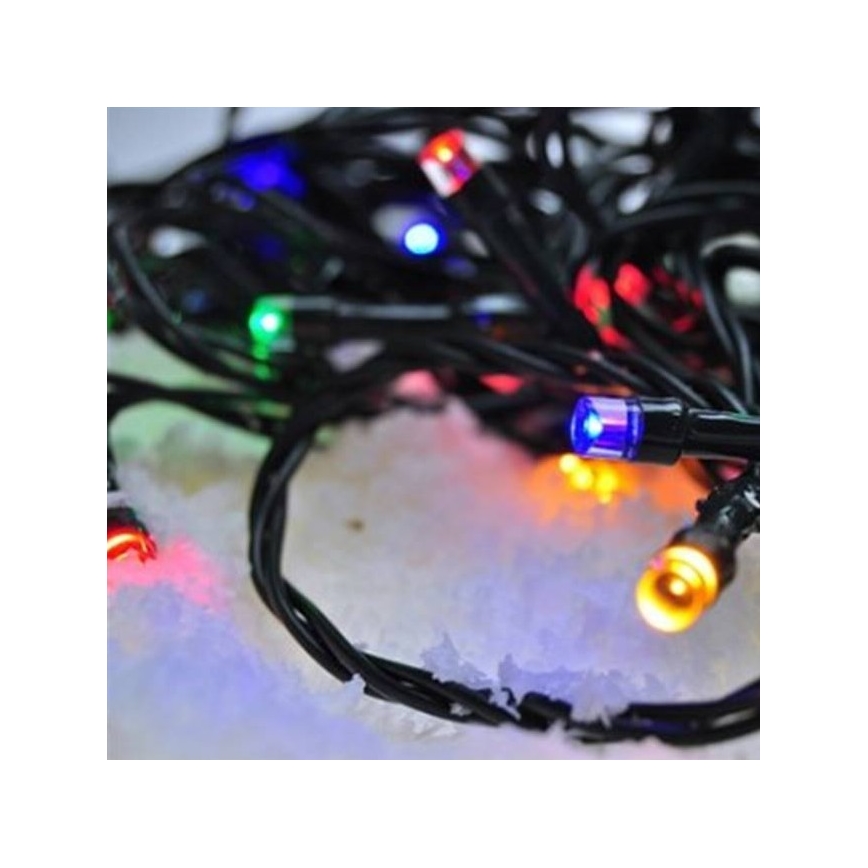 LED Χριστουγεννιάτικα λαμπάκια 50xLED/8 λειτουργίες 8m IP44 πολύχρωμα