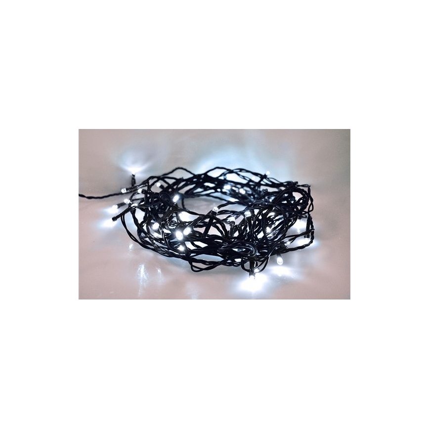 LED γιρλάντα εξωτερικού χώρου 50xLED/8 λειτουργίες 8m IP44 ψυχρό λευκό