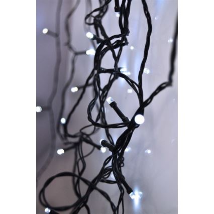 LED γιρλάντα εξωτερικού χώρου 50xLED/8 λειτουργίες 8m IP44 ψυχρό λευκό
