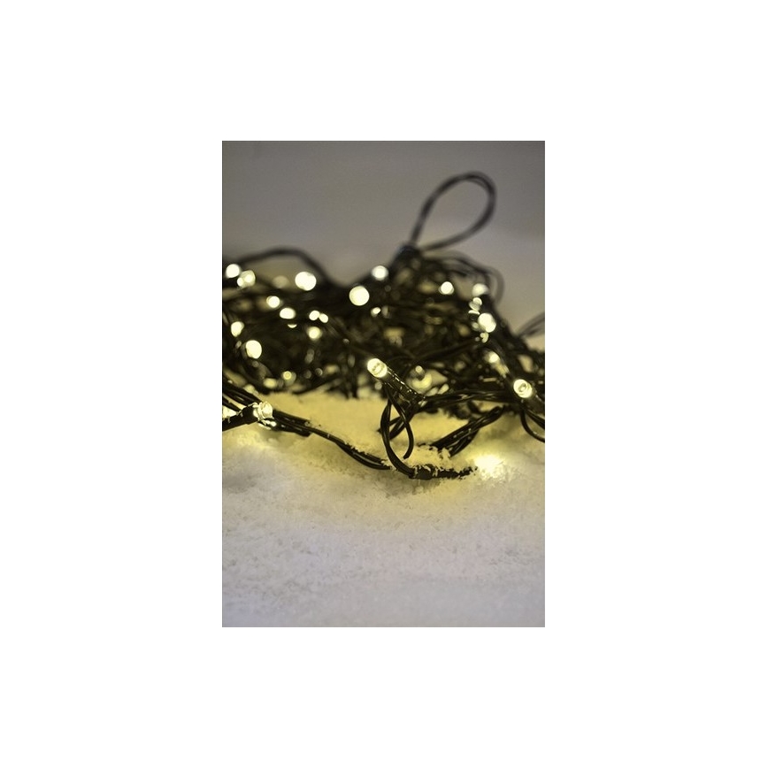 LED Εξωτερικά Χριστουγεννιάτικα λαμπάκια 50xLED/8 λειτοργίες 8m IP44 ζεστό λευκό