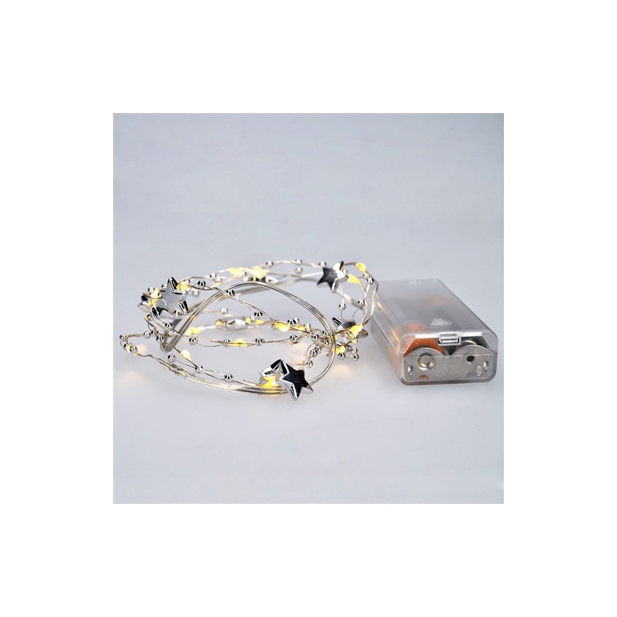 Χριστουγεννιάτικη αλυσίδα με λαμπάκια LED 20xLED/2xAA 2m ζεστό λευκό