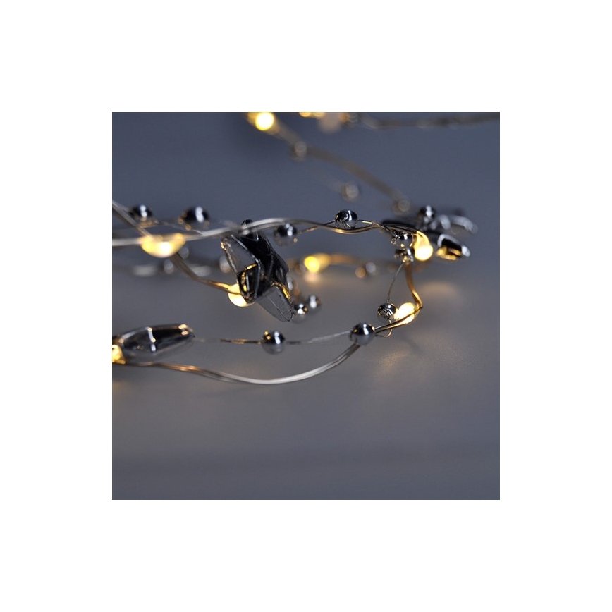 Χριστουγεννιάτικη αλυσίδα με λαμπάκια LED 20xLED/2xAA 2m ζεστό λευκό