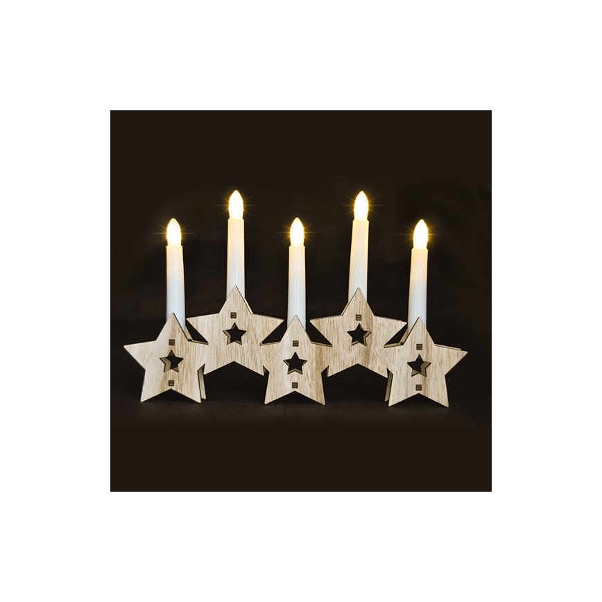LED Χριστουγεννιάτικο κηροπήγιο 5xLED/2xAA