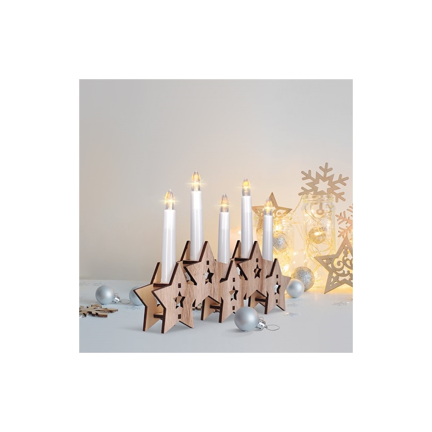 LED Χριστουγεννιάτικο κηροπήγιο 5xLED/2xAA