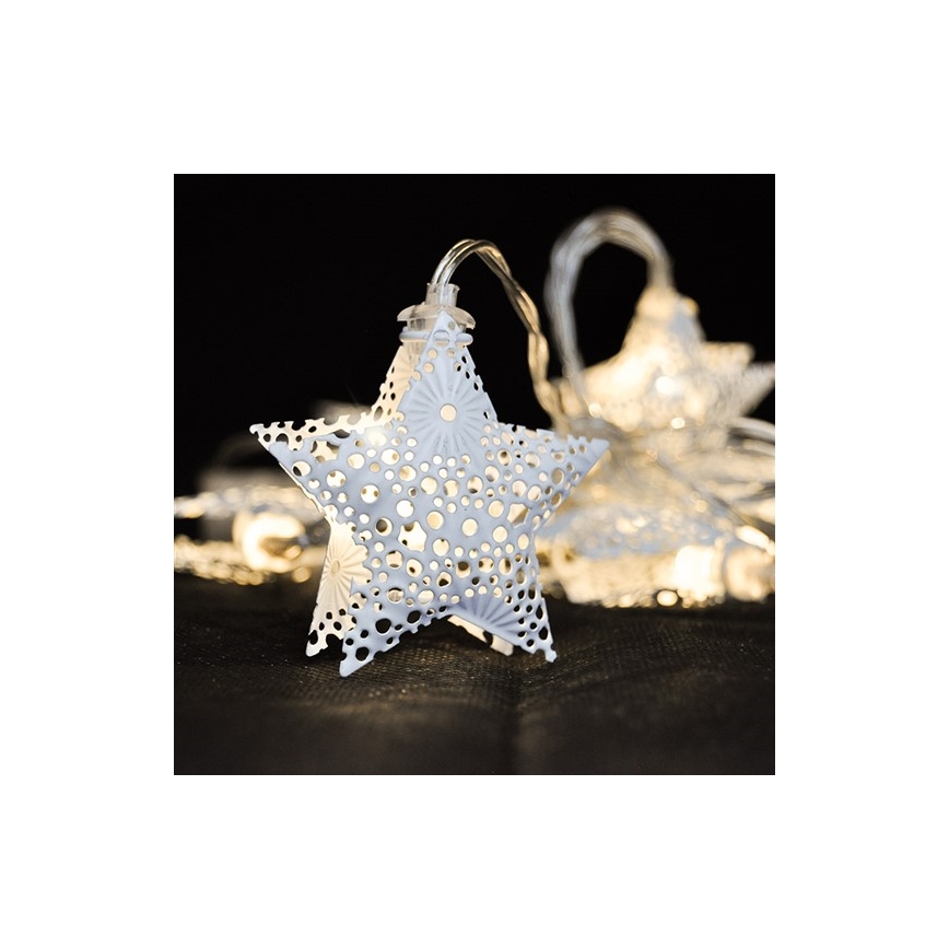 LED γιρλάντα 10xLED/2xAA 2m θερμό λευκό