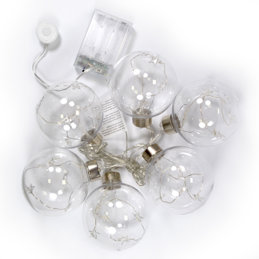 Χριστουγεννιάτικα λαμπάκια LED 30xLED/3xAA 2,5m θερμό λευκό
