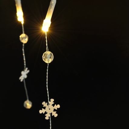 Γιρλάντα LED — 20 LEDs, τροφοδοσία με 2×AA, μήκος 2 m, θερμό λευκό