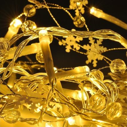 LED Χριστουγεννιάτικη γιρλάντα 20xLED/2xAA 2m θερμό λευκό
