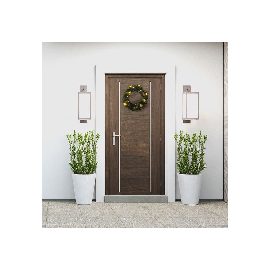 Χριστουγεννιάτικο στεφάνι LED εξωτερικού χώρου 15xLED/3xAA IP44