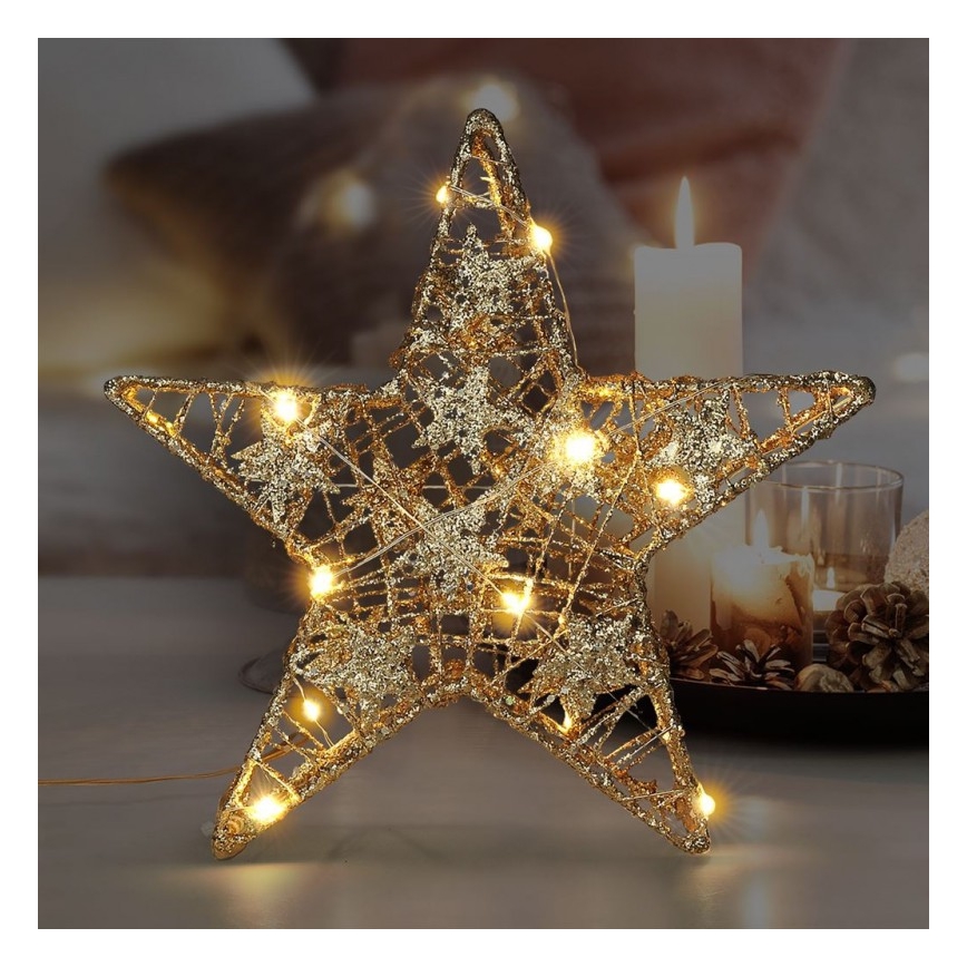 Χριστουγεννιάτικη διακόσμηση LED 14xLED/2xAA αστέρι