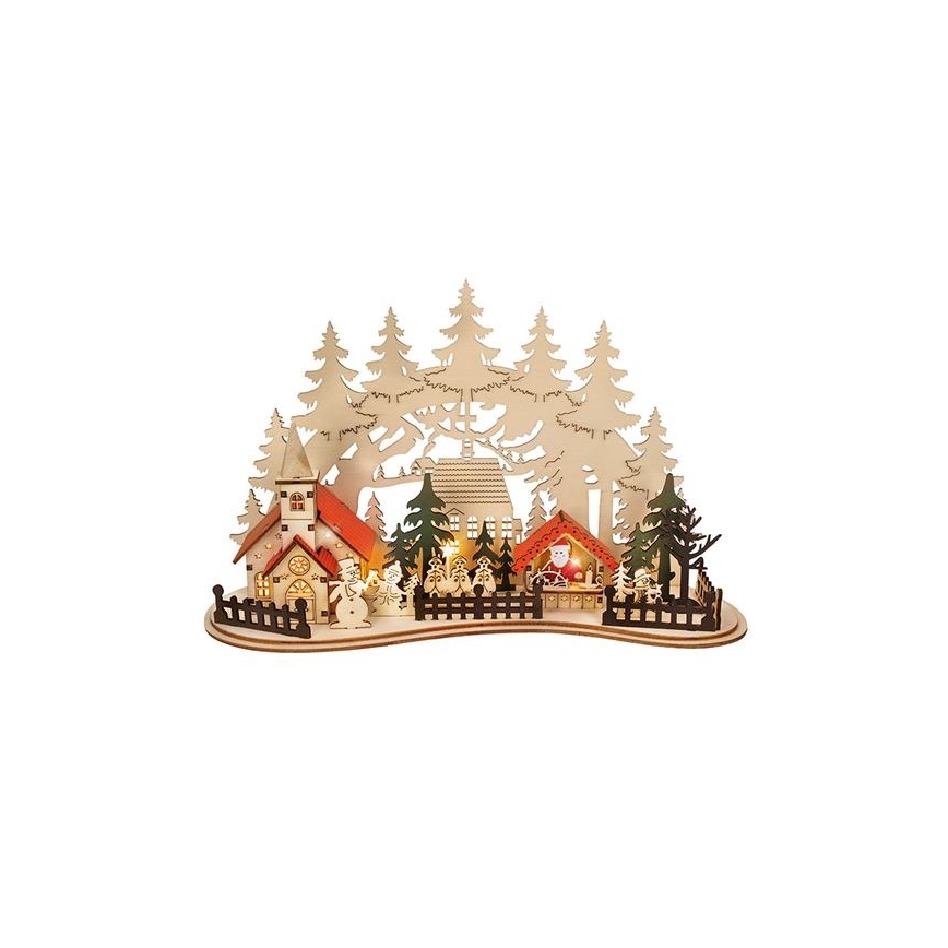 LED Χριστουγεννιάτικο διακοσμητικό  LED/2xAAA μικρή πόλη