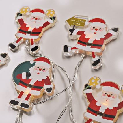 LED γιρλάντα με βεντούζες 6xLED/2xAA 1,2m θερμό λευκό Santa