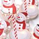 LED Χριστουγεννιάτικα λαμπάκια με βεντούζες 6xLED/2xAA 1,2m ζεστό λευκό χιονάνθρωπος