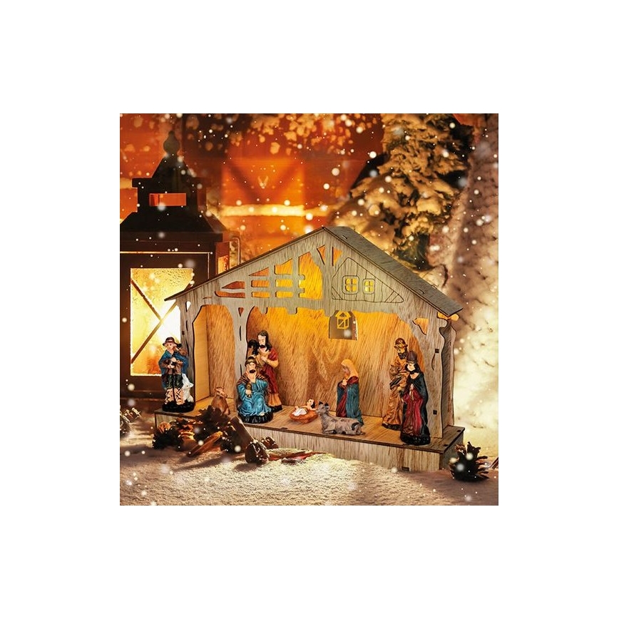 LED Χριστουγεννιάτικο διακοσμητικό LED/2xAA betlém