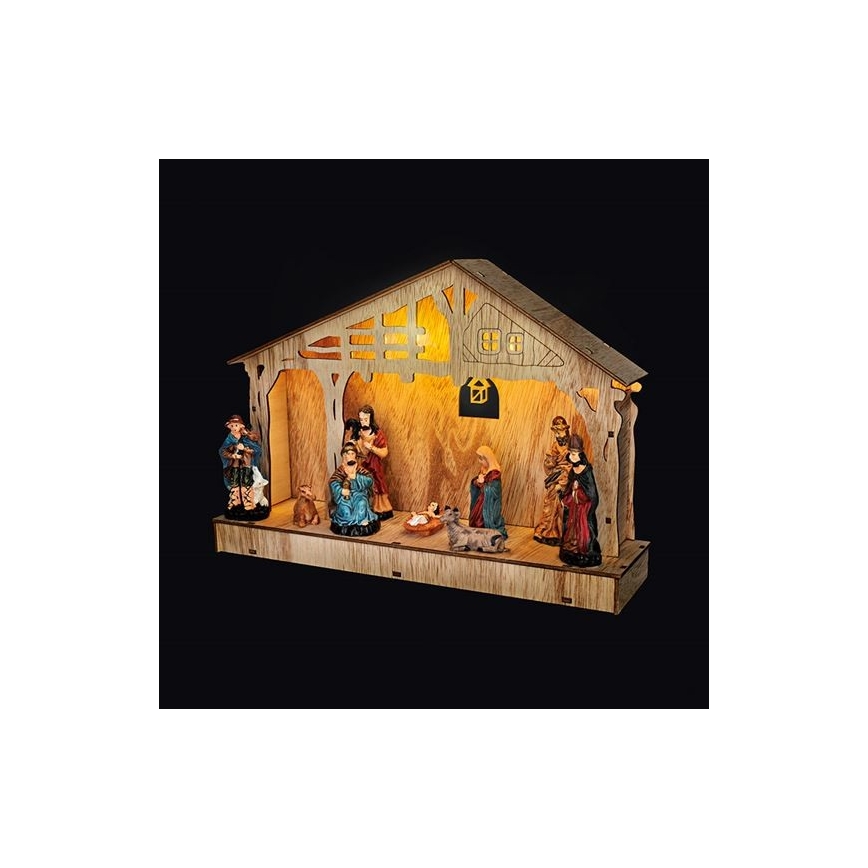 LED Χριστουγεννιάτικο διακοσμητικό LED/2xAA betlém