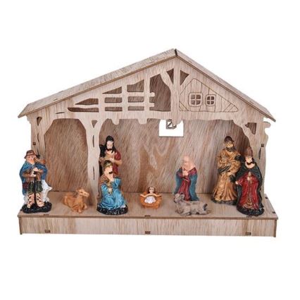 LED Χριστουγεννιάτικο διακοσμητικό LED/2xAA betlém