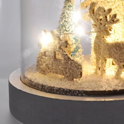 Χριστουγεννιάτικη διακόσμηση LED LED/2xAAA snowy scenery με ένα house