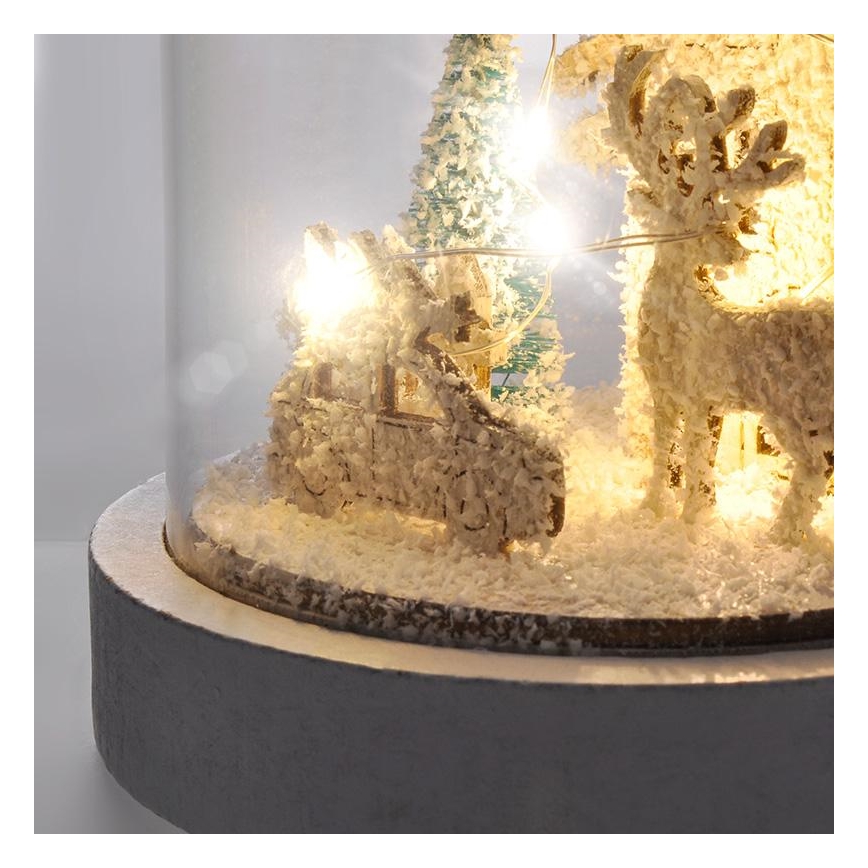 Χριστουγεννιάτικη διακόσμηση LED LED/2xAAA snowy scenery με ένα house