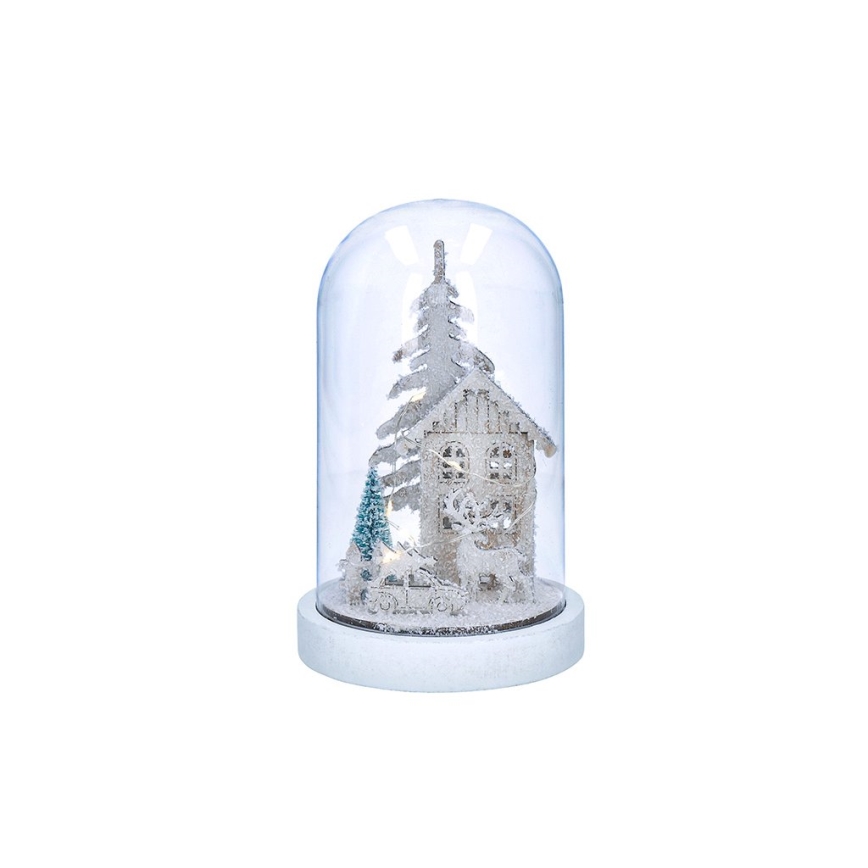 Χριστουγεννιάτικη διακόσμηση LED LED/2xAAA snowy scenery με ένα house