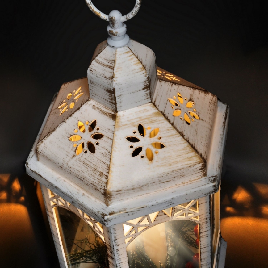 Χριστουγεννιάτικο διακοσμητικό LED 3xLED/3xAAA φαναράκι