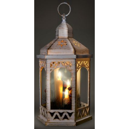 Χριστουγεννιάτικο διακοσμητικό LED 3xLED/3xAAA φαναράκι